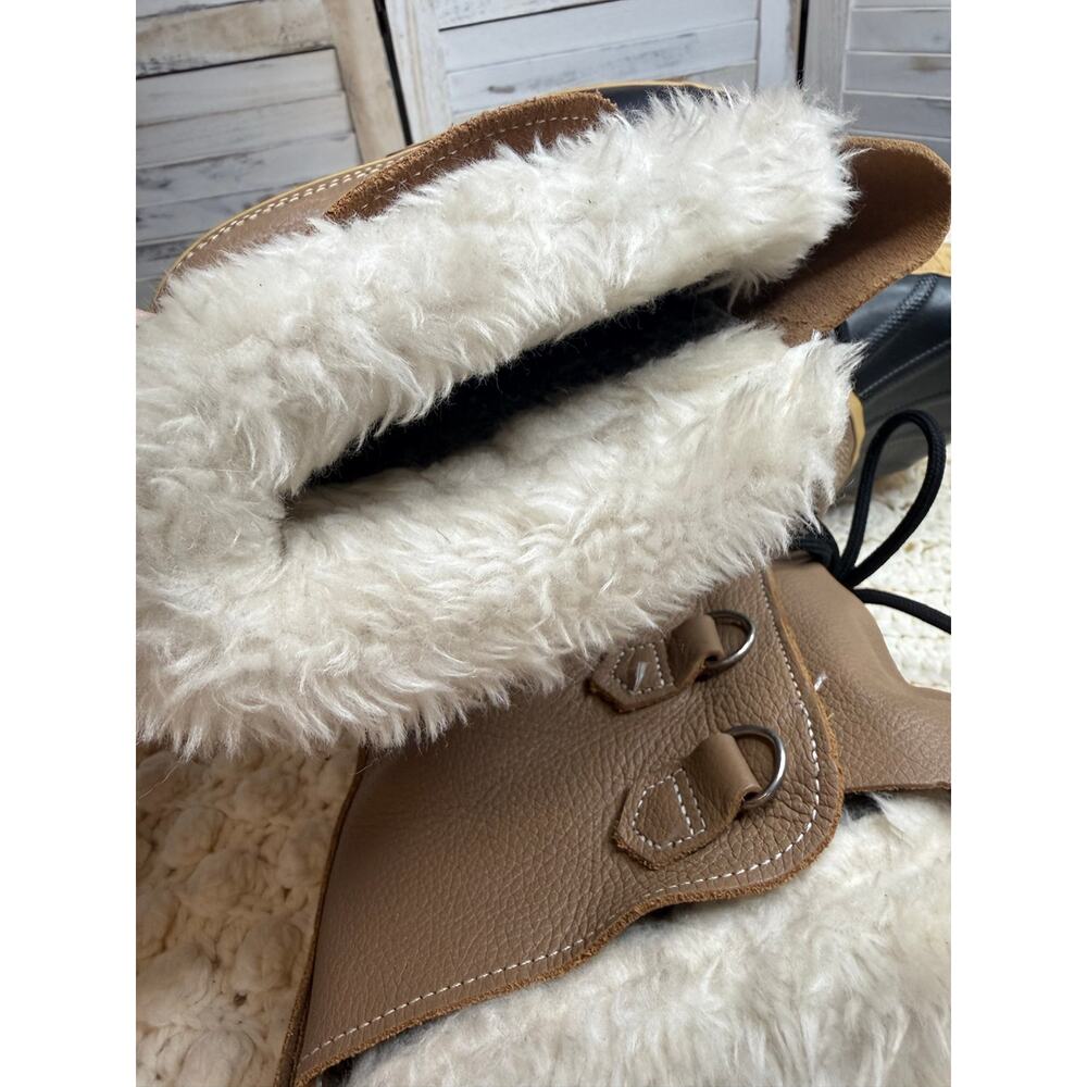 VINTAGE SOREL KAUFMAN MANITOU Men's 9 Winter Pac Snow Boots Tan Black - Picture 14 of 16